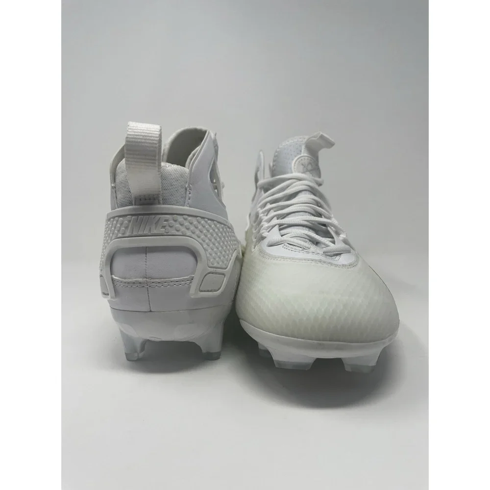 Nike Huarache 9 Elite LAX Mid Lacrosse Cleats White Gold Men's Size 12.5‎ New